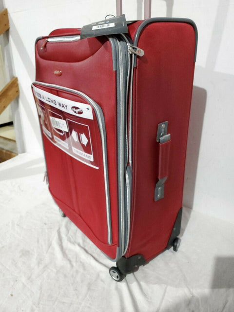 $360 New Olympia USA Tuscany 30" Expandable Large-Size Spinner Suitcase Red