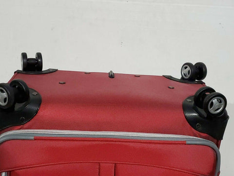 $360 New Olympia USA Tuscany 30" Expandable Large-Size Spinner Suitcase Red