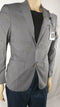 $525 DKNY Men Long Sleeve Two Button Fashion Blazer Jacket Coat Gray Texture 36S
