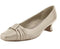 New Easy Street Women's Waive Dress Pump Shoes Beige Evening Faux Leather 7.5 US