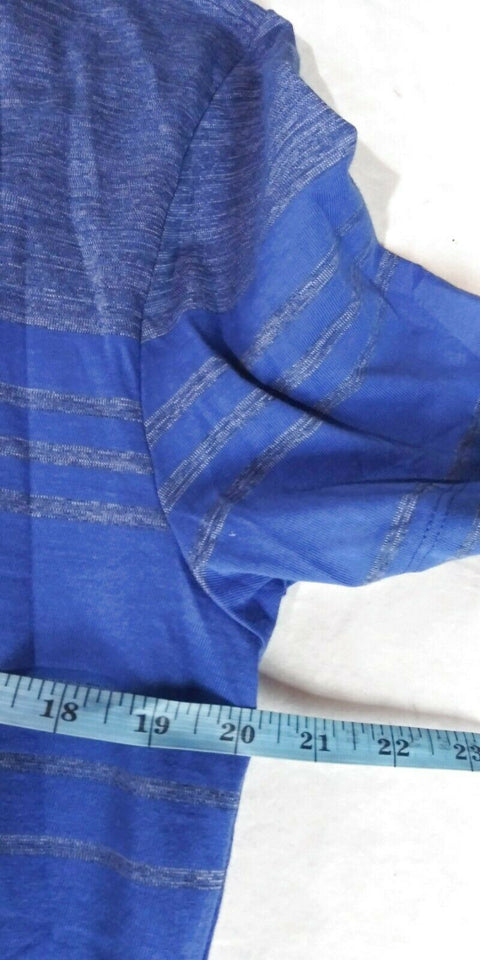 Alfani Mens Crew-Neck ENGINEERED Blue Short-Sleeve STRIPE Tee Pullover T-Shirt M