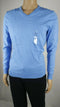 Alfani Men's V-Neck Long-Sleeve Cotton Texture Mist Blue Sweater Pullover Top S