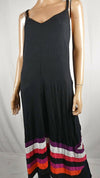 $109 INC Concepts Womens V-Neck Sleeveless Maxi Dress Black Multi Stripe Plus 3X - evorr.com