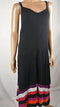 $109 INC Concepts Womens V-Neck Sleeveless Maxi Dress Black Multi Stripe Plus 3X - evorr.com