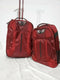 $380 Travelers Choice Cross Point 2-Piece Luggage Set Backpack Red Rolling Wheel