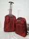 $380 Travelers Choice Cross Point 2-Piece Luggage Set Backpack Red Rolling Wheel