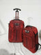 $380 Travelers Choice Cross Point 2-Piece Luggage Set Backpack Red Rolling Wheel