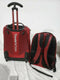 $380 Travelers Choice Cross Point 2-Piece Luggage Set Backpack Red Rolling Wheel