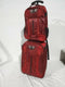 $380 Travelers Choice Cross Point 2-Piece Luggage Set Backpack Red Rolling Wheel