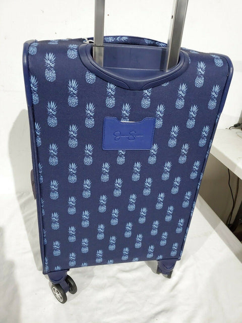 $380 New Jessica Simpson 21" Quilted Pineapple Soft Spinner Suitcase Carry On