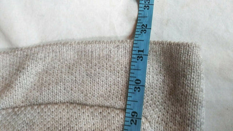 Style&Co Women Drapey Pocket Duster Cardigan Sweater Fleece Collar Beige Size M - evorr.com