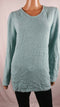Karen Scott Women's Long Sleeve Teal Blue Textured V-Neck Tunic Sweater Plus 1X