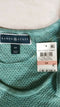Karen Scott Women's Long Sleeve Aqua Blue Textured V-Neck Tunic Sweater Plus 2X