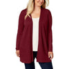 Karen Scott Women Long Sleeve Red Front Open Pointelle Cardigan Sweater Plus 2X