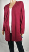 Karen Scott Women Long Sleeve Red Front Open Pointelle Cardigan Sweater Plus 2X