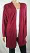 Karen Scott Women Long Sleeve Red Front Open Pointelle Cardigan Sweater Plus 2X