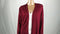 Karen Scott Women Long Sleeve Red Front Open Pointelle Cardigan Sweater Plus 2X