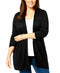New Charter Club Women's Black Pointelle Knit Cardigan Sweater Plus Size 0X - evorr.com