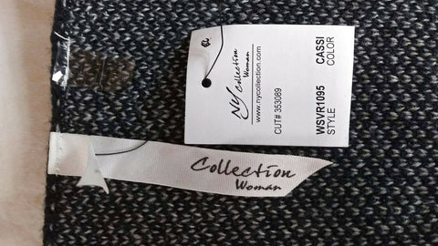 New NY COLLECTION Women Duster Cardigan Sweater Long Sleeve Black Check Plus 2X