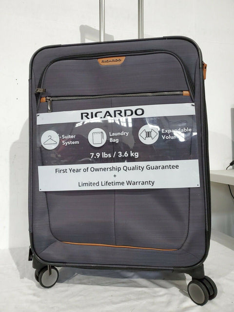 $320 New Ricardo Cabrillo 2.0 25" Soft Spinner Check-IN Suitcase Luggage Gray