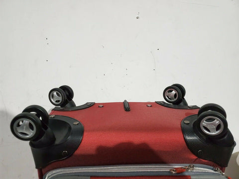 $250 New Olympia USA Tuscany 21" Expandable Carry-On Spinner Luggage Red