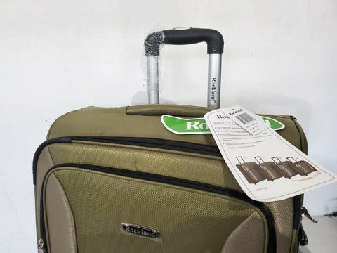 $280 New Rockland Impact 26" Medium Soft Luggage Spinner Wheel Suitcase Olive