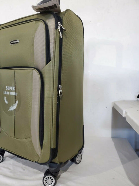 $280 New Rockland Impact 26" Medium Soft Luggage Spinner Wheel Suitcase Olive