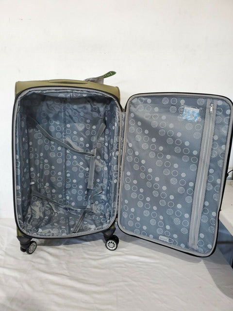 $280 New Rockland Impact 26" Medium Soft Luggage Spinner Wheel Suitcase Olive