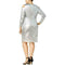 New Calvin Klein Women Silver Cold Shoulder Metallic Sheath Tunic Party Dress 4