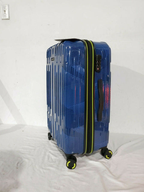 $200 Revo Rain 25" Hard Case Expandable Spinner Suitcase Luggage TSA Lock Blue