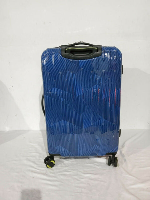 $200 Revo Rain 25" Hard Case Expandable Spinner Suitcase Luggage TSA Lock Blue