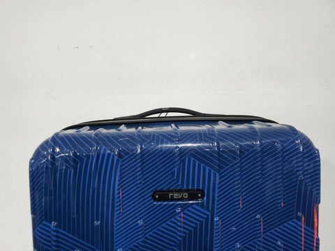 $200 Revo Rain 25" Hard Case Expandable Spinner Suitcase Luggage TSA Lock Blue