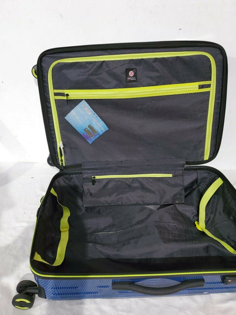 $200 Revo Rain 25" Hard Case Expandable Spinner Suitcase Luggage TSA Lock Blue
