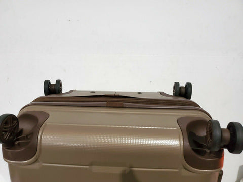 $240 New London Fog Brentwood 24" Hardside Spinner Suitcase Luggage Champagne