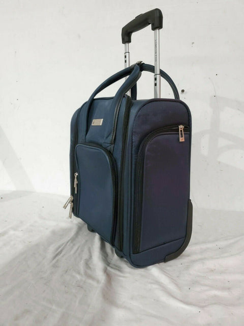 $240 LONDON FOG Southbury II Under-Seater Bag Carry On Luggage Blue