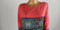 Free People Women Scoop-Neck 3/4 Sleeve Flower Stripe Pink Tunic Sweater Dress M