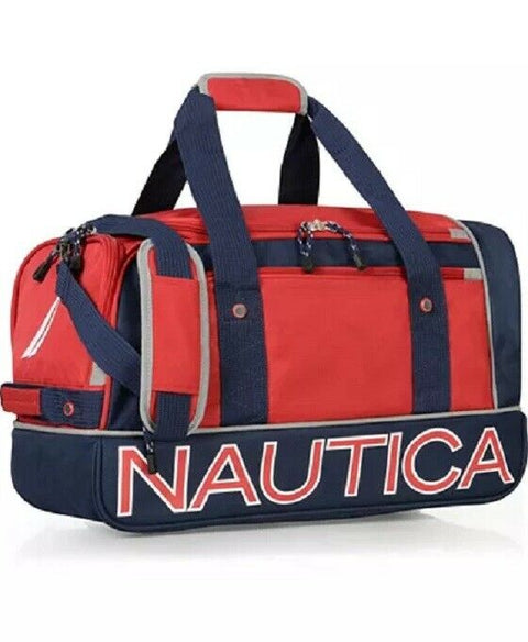 NAUTICA Submariner 20" Duffle Travel Bag Carry On Red