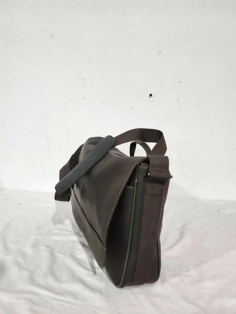 $340 KENNETH COLE REACTION FLAP OVER MESSENGER LEATHER LAPTOP BAG BROWN