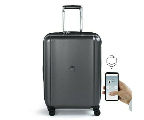 $650 New Delsey Pluggage 23'' Spinner Suitcase Luggage Upright Multi Function