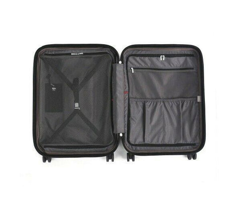 $650 New Delsey Pluggage 23'' Spinner Suitcase Luggage Upright Multi Function