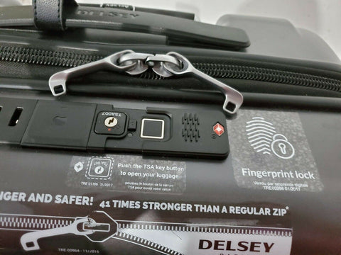 $650 New Delsey Pluggage 23'' Spinner Suitcase Luggage Upright Multi Function