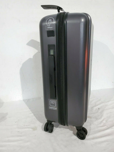 $650 New Delsey Pluggage 23'' Spinner Suitcase Luggage Upright Multi Function