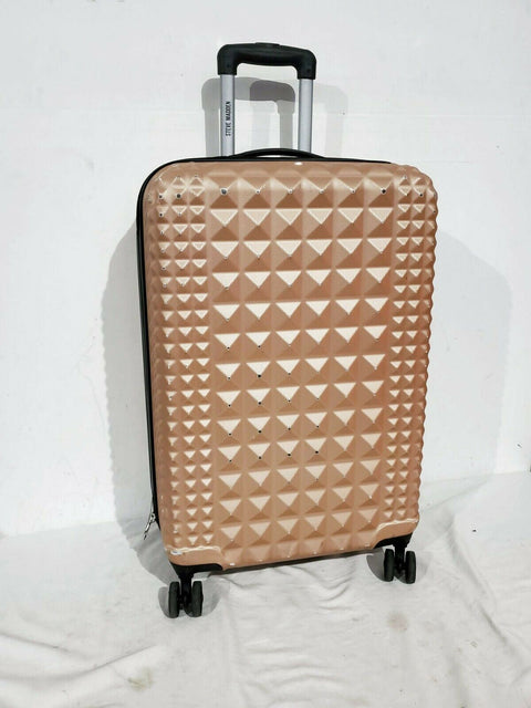 $300 Steve Madden B-2 Armor Hard Medium 24" Luggage Suitcase Pink Trolley