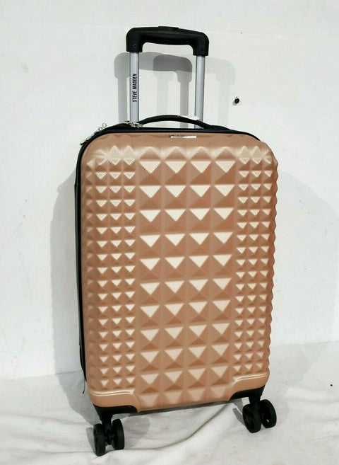 $200 Steve Madden B-2 Armor Hard Carry on 20" Luggage Suitcase Pink Lightweight