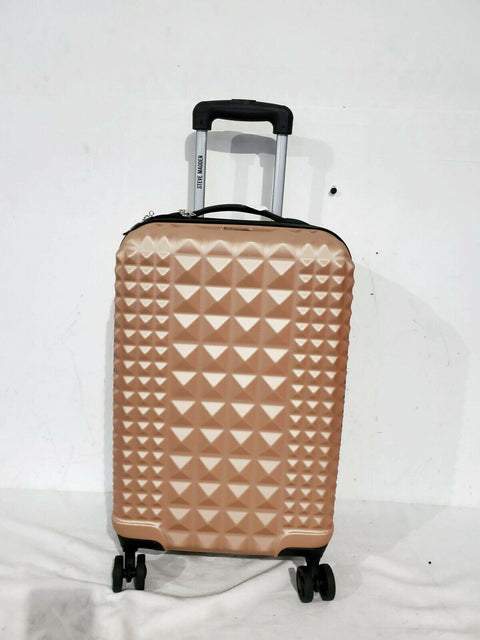 $200 Steve Madden B-2 Armor Hard Carry on 20" Luggage Suitcase Pink Lightweight