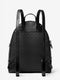 $358 Michael Kors Women's Rhea Zip Medium Studded Logo and Leopard Calf Backpack - evorr.com