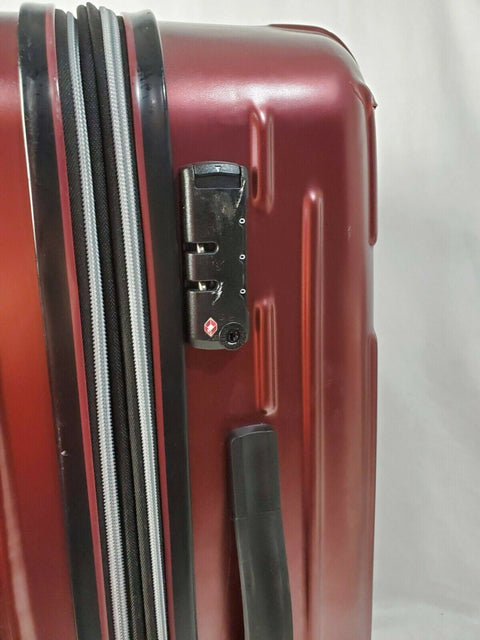 $200 Revo Rain 25" HardCase Expandable Spinner Wheel Suitcase Luggage Red