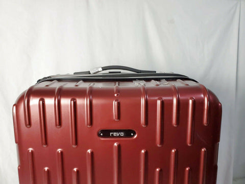 $200 Revo Rain 25" HardCase Expandable Spinner Wheel Suitcase Luggage Red