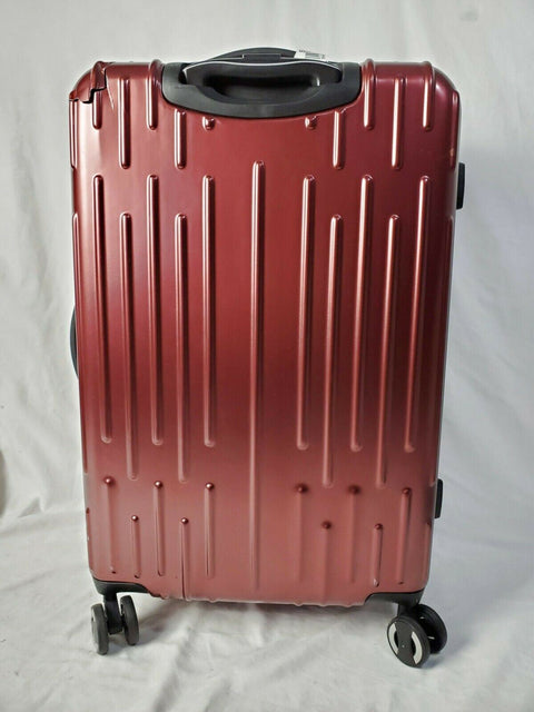 $200 Revo Rain 25" HardCase Expandable Spinner Wheel Suitcase Luggage Red