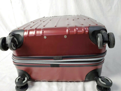$200 Revo Rain 25" HardCase Expandable Spinner Wheel Suitcase Luggage Red